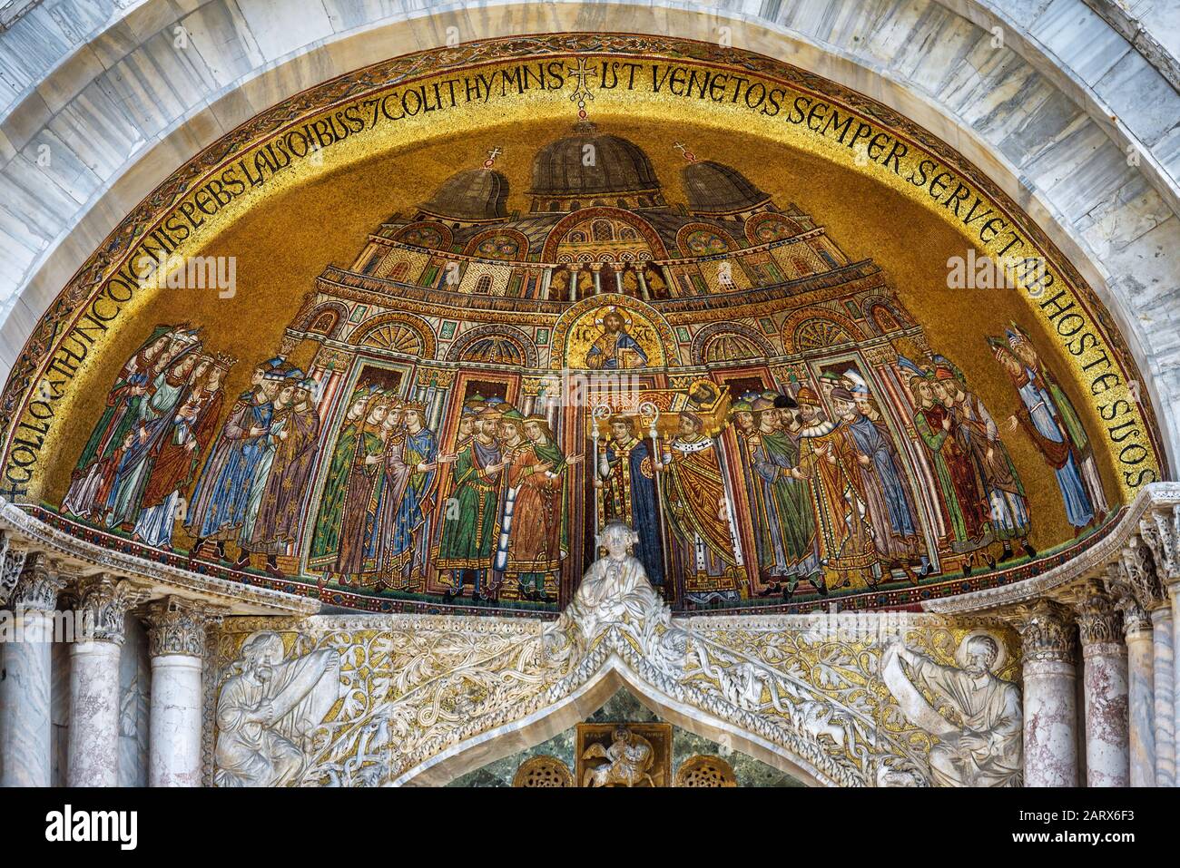 Mosaic of the portal of the Basilica di San Marco (Saint